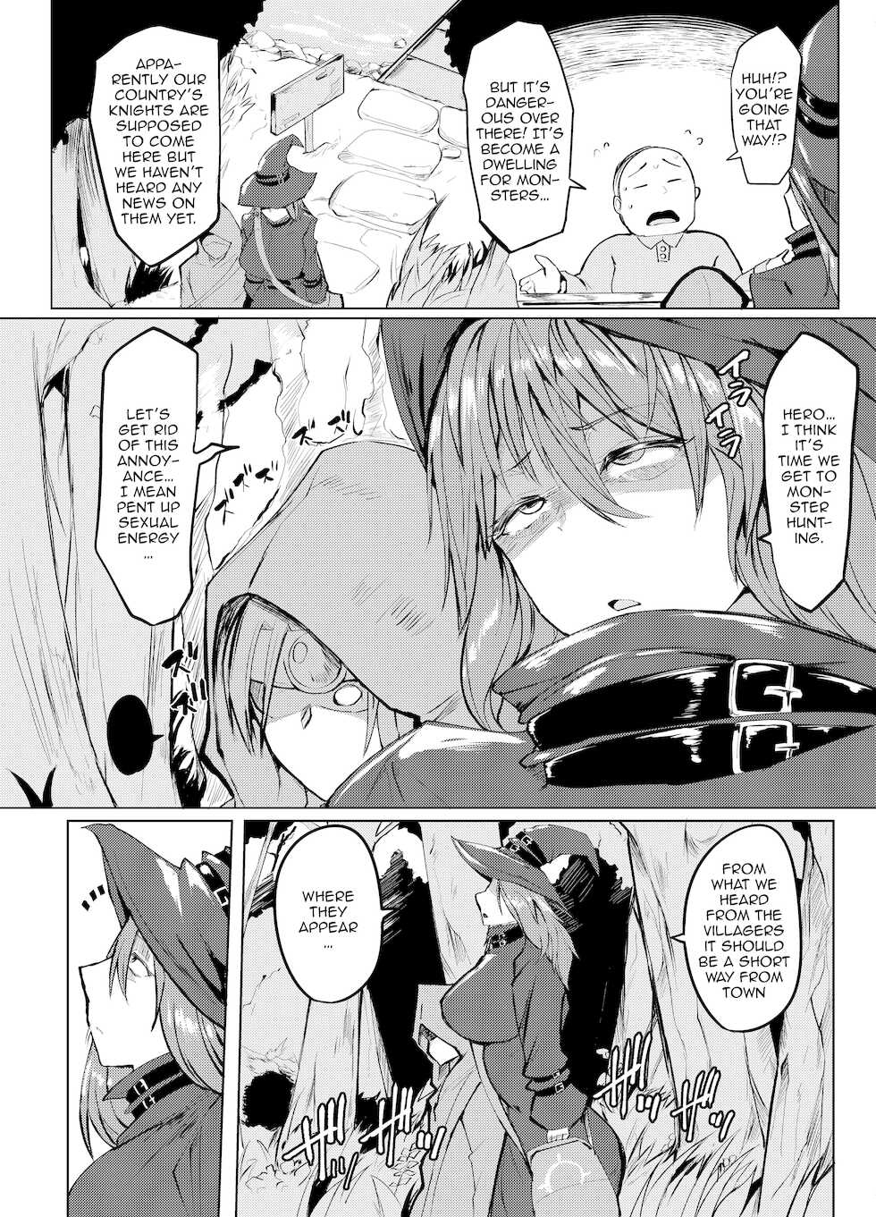 [Fushizen Doubutsu Hogodantai (Mizuyan)] Shasei Kanri Majo to Norowareta Yuusha no Tabi | Ejaculation Control Witch And The Cursed Hero's Journey [English] {Doujins.com} - Page 19