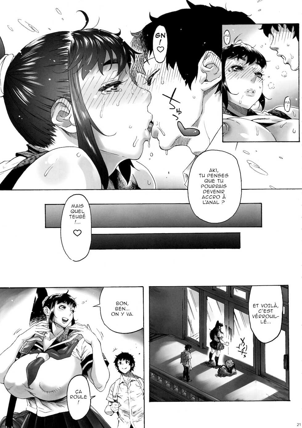 (C95) [Kocho Kocho Koukou (Bonten)] AKISIRI JK Ponyta 3 | Cul d'Aki JK queue de chevall 3 [French] [O-S] - Page 22