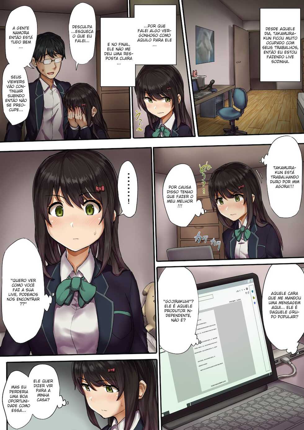 [SAIGA dou] Netorare During Live Streaming (Virtual Nakadashi Haishinsha) [Portuguese-BR] [HentaiHome] - Page 5