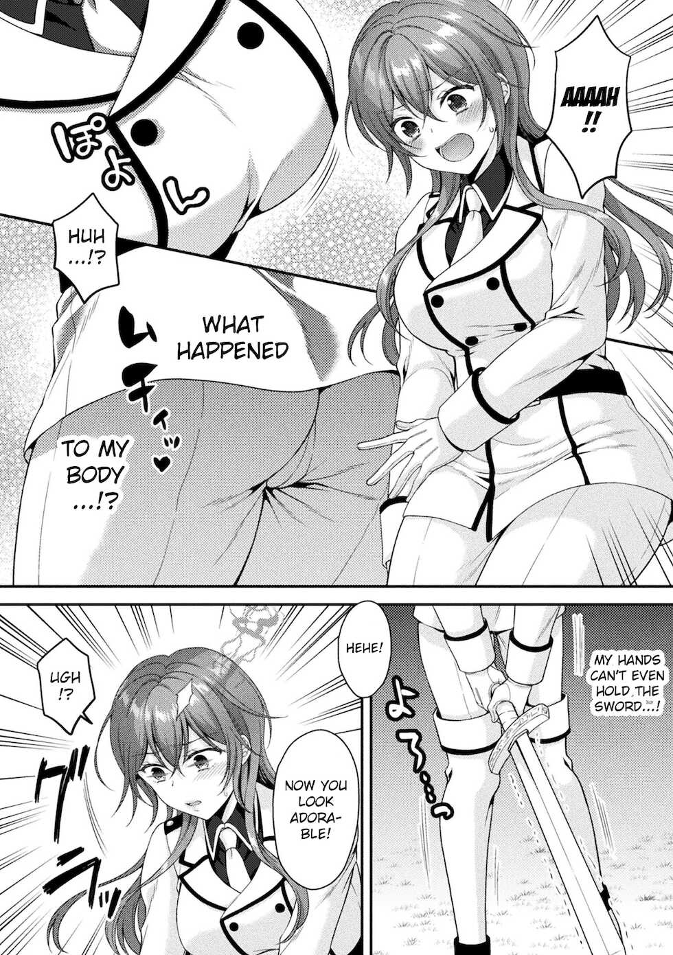 [Kohachi] Kishi wa Inmitsu ni Hanasaku | Flowers Blooming in Knight's Love Nectar (2D Comic Magazine TS Ishukan Haramase Nyotaika shita Ore-tachi ga Ishu no Ko o Yadosu made Vol. 1) [English] [MintVoid] [Digital] - Page 4