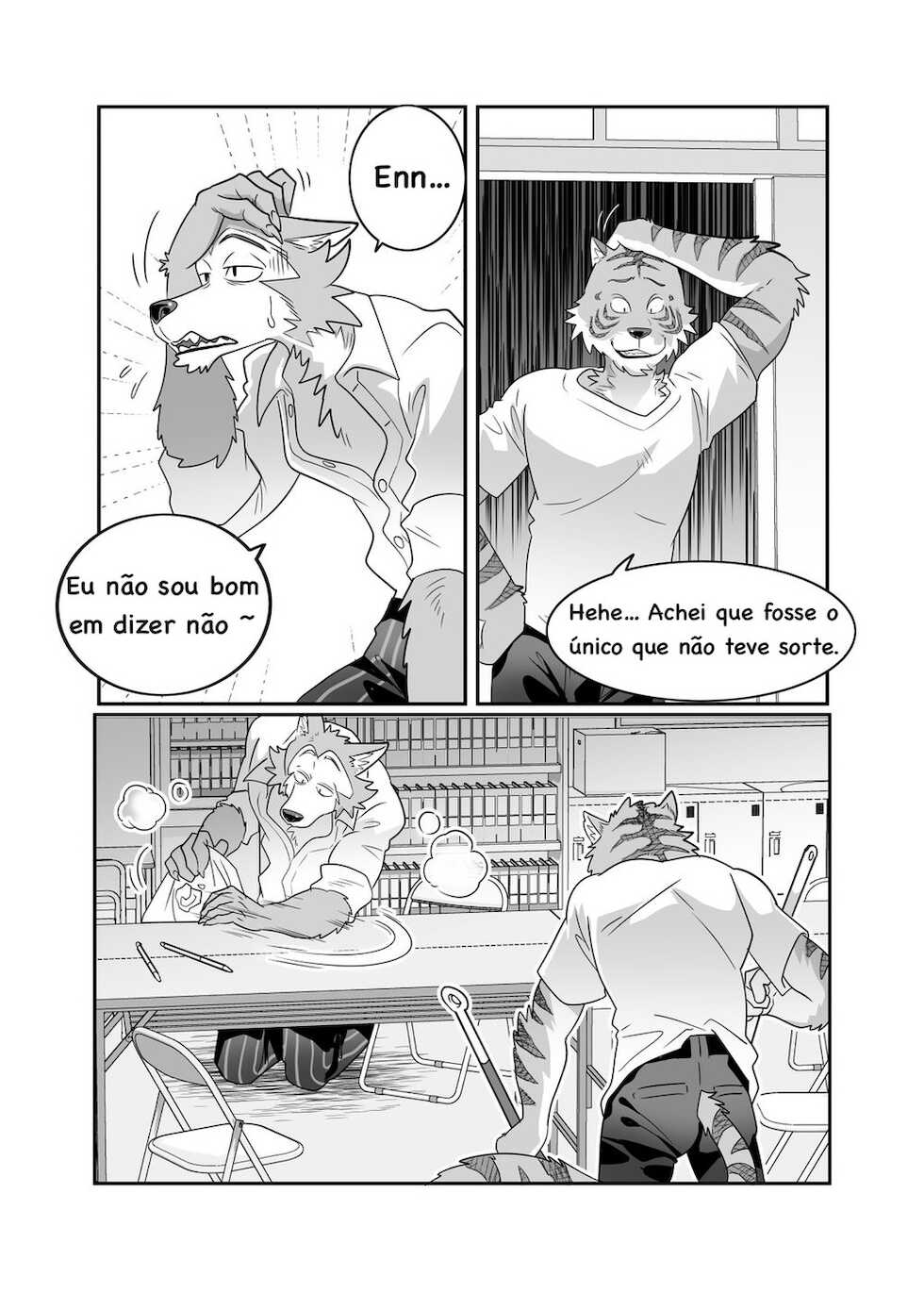 [Kumahachi] Sex-Education from Tiger and Deer – BEASTARS dj [Portuguese] - Page 6