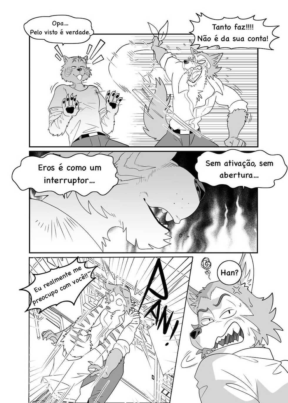 [Kumahachi] Sex-Education from Tiger and Deer – BEASTARS dj [Portuguese] - Page 8