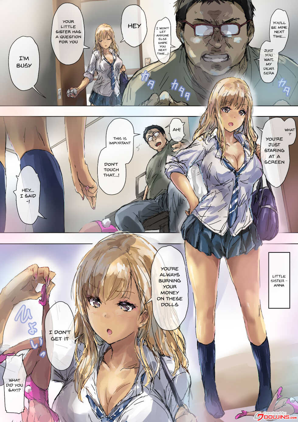 [Intrepid (Matsukura Nemu)] Namaiki Gyaru na Imouto wa Kimoota Anichin de Kousei Shimashita | A Cheeky Gyaru Schoolgirl Gets Reformed By Her Otaku Older Brother's Cock [English] {Doujins.com} - Page 2