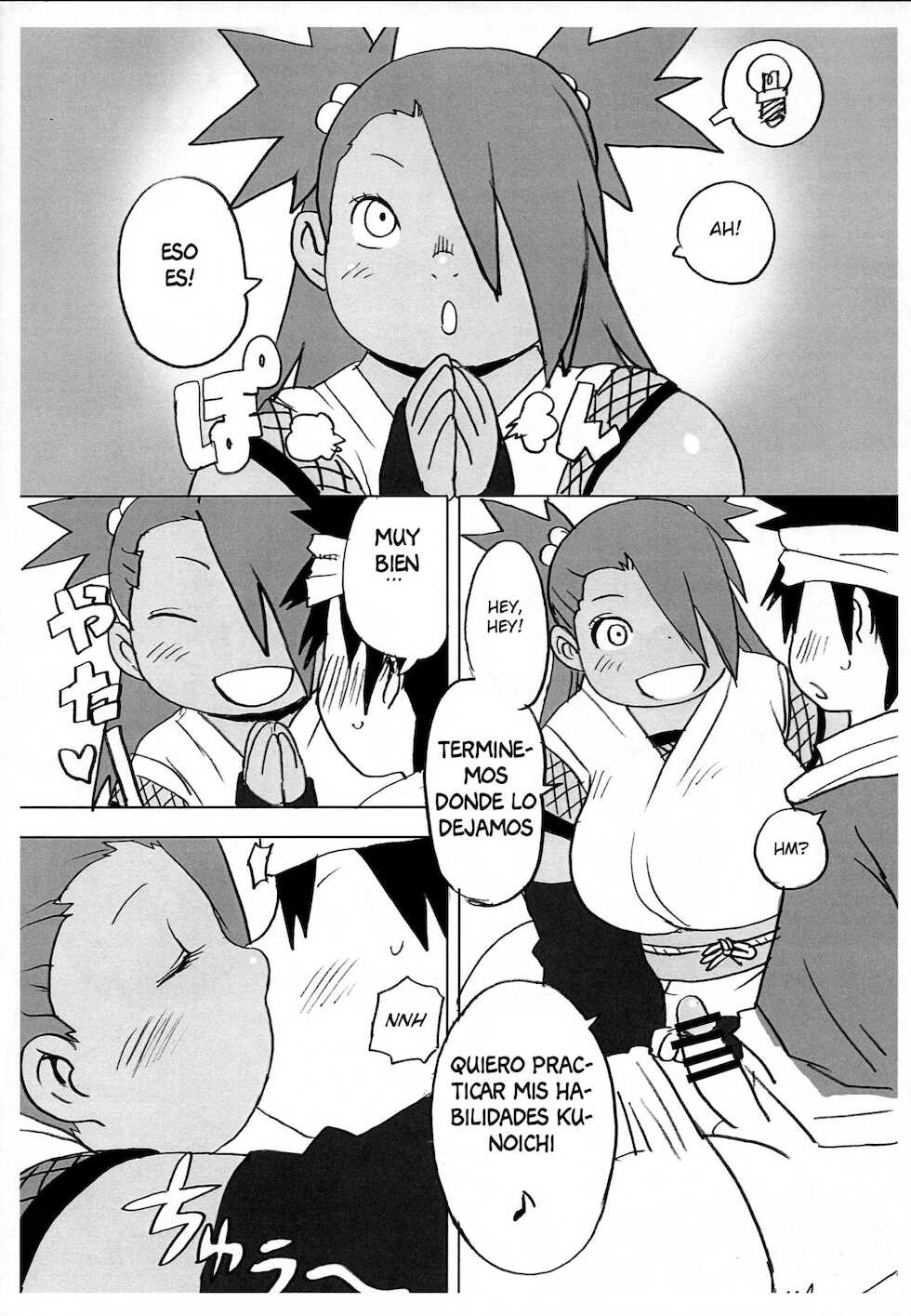 [UNKNOWN MEAT (Kojima Video)] Akimichi Chocho Tadaima Kunoichi Shugyochu (Boruto) [Spanish] - Page 9