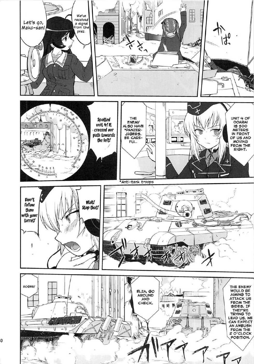 (C86) [Takotsuboya (TK)] Yukiyukite Senshadou Kuromorimine no Tatakai (Girls und Panzer) [English] [N04h] - Page 39