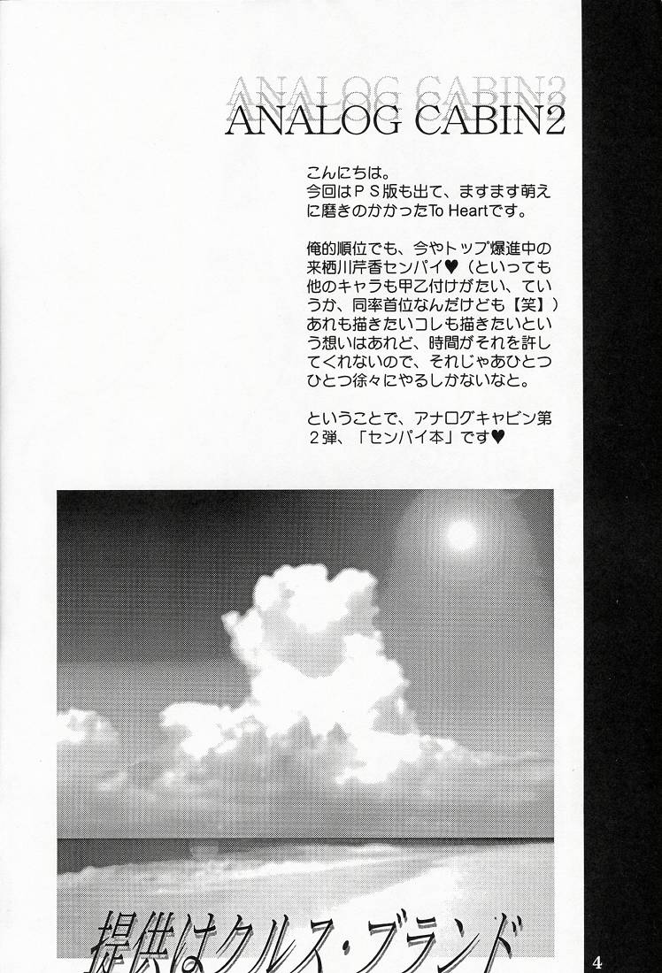 [Studio Ajinrui (Komuro Keisuke)] Analog Cabin 2 - Teikyou Wa Kurusu Brand (To Heart) - Page 3