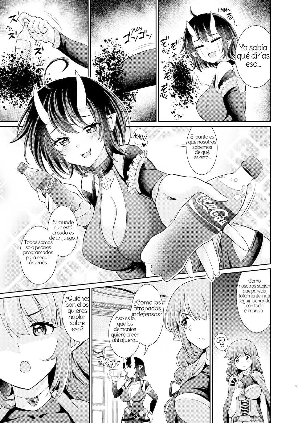 Kurokoya (Shikigami Kuroko)] Futanari Elf no Tanetsuke Bokujou 2 | Futanari Breeding Farm 2 Spanish [Amaterasu] - Page 9