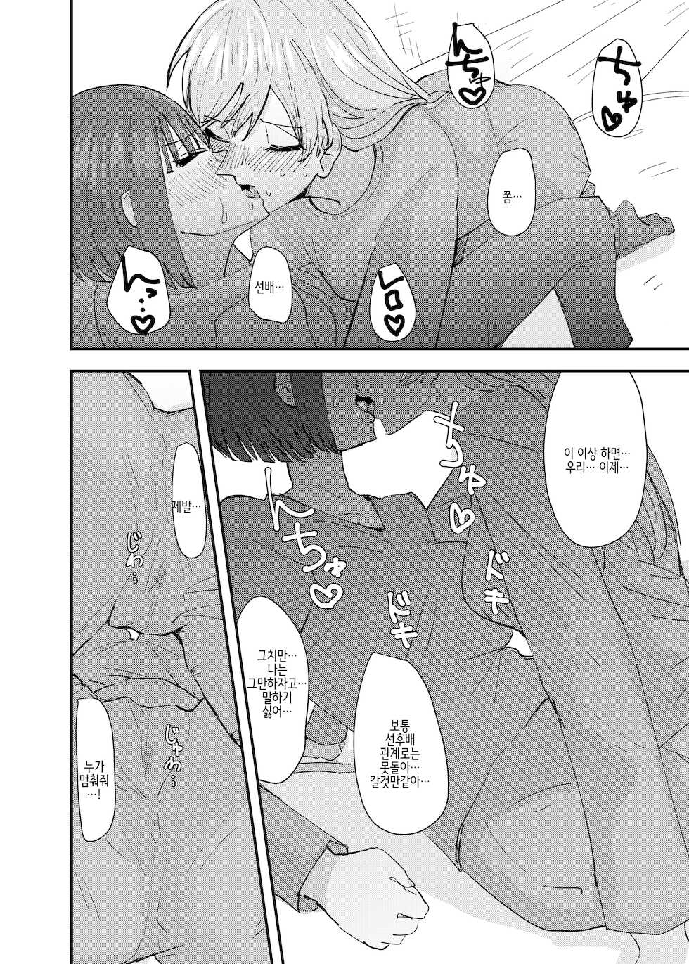 [Aweida] Daigaku no Senpai to Nori de Kiss Shitetara Sono Hi no Uchi ni Issen Koechatta Hanashi [Korean] - Page 17