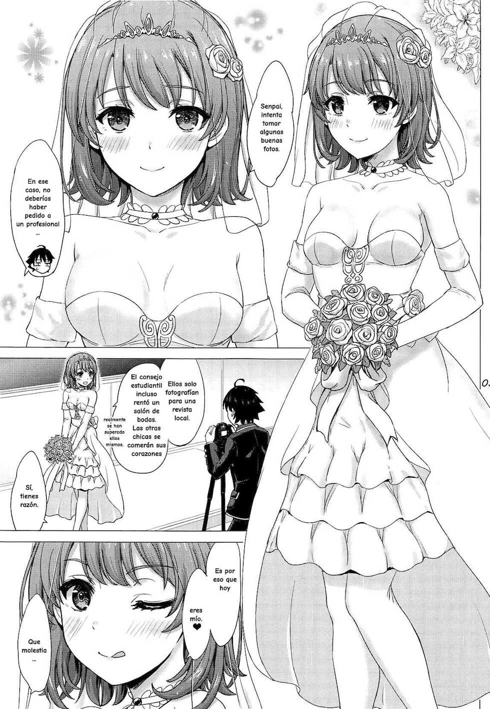 (COMIC1☆15) [studio A (Inanaki Shiki)] Wedding Irohasu! | Iroha's gonna marry you after school today! (Yahari Ore no Seishun Love Come wa Machigatteiru.) [Spanish] - Page 2