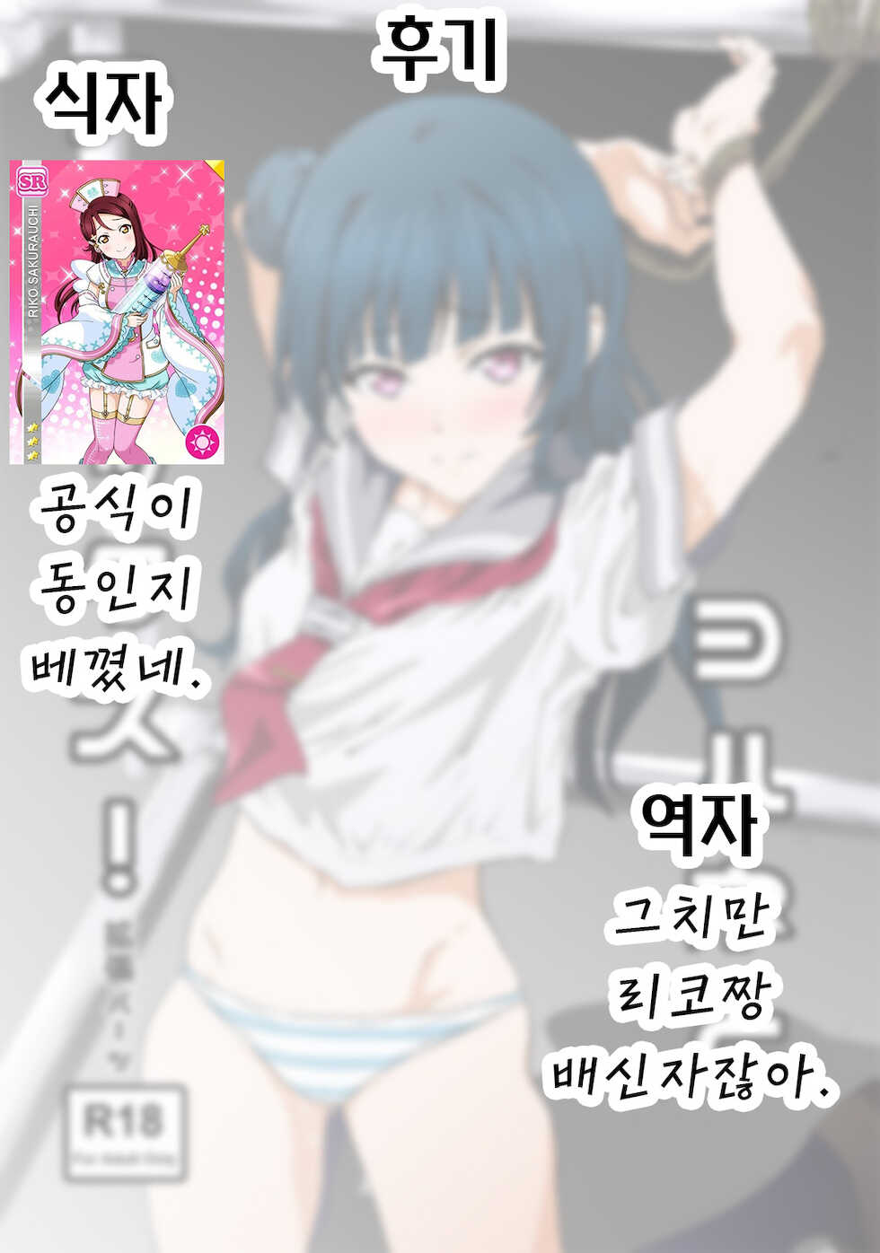 (C90) [EXTENDED PART (Endo Yoshiki)] Yohane to Analx! | 요하네와 애널 섹스! (Love Live! Sunshine!!) [Korean] - Page 23