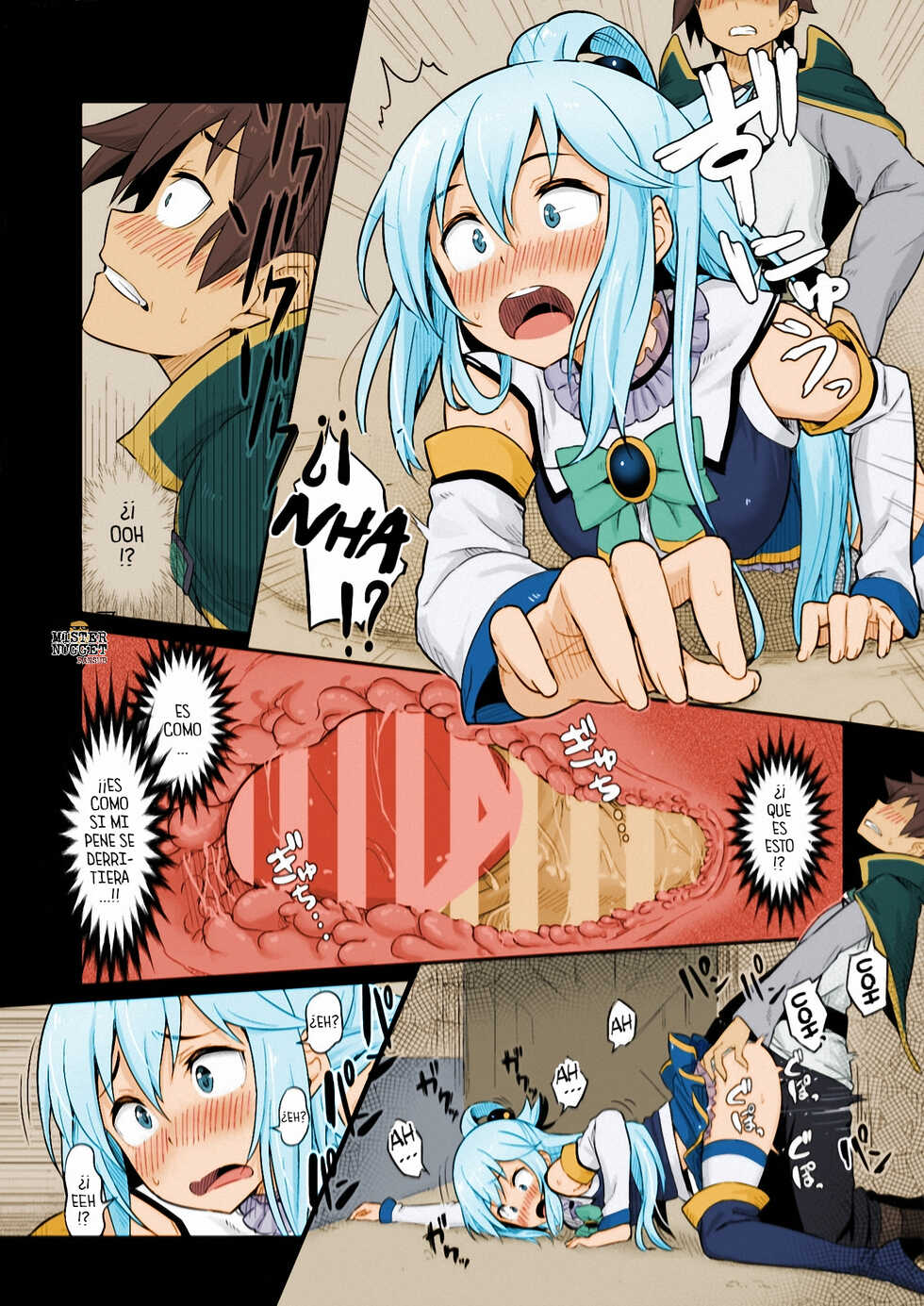 [Pirokobo (Piro)] Damegami-sama wa Nomisugi ni Gochuui o! (Kono Subarashii Sekai ni Syukufuku o!) [Spanish] [Mister Nugget] [Colorized] [Digital] - Page 7