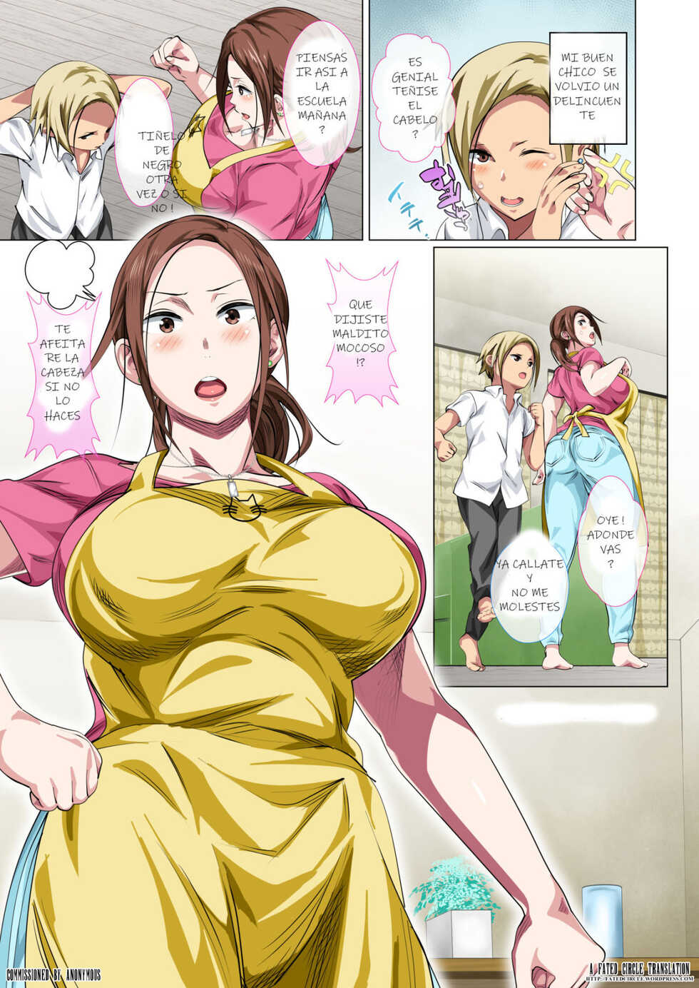 [Circle Spice] Okorinbo Mama no Amayakashi Sex de Furyou Musuko ga Kousei Shita Hanashi  [Spanish] [kira] - Page 3