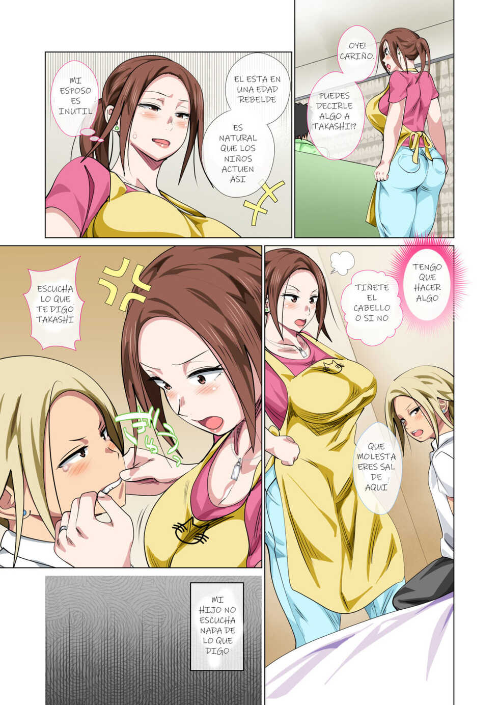 [Circle Spice] Okorinbo Mama no Amayakashi Sex de Furyou Musuko ga Kousei Shita Hanashi  [Spanish] [kira] - Page 5