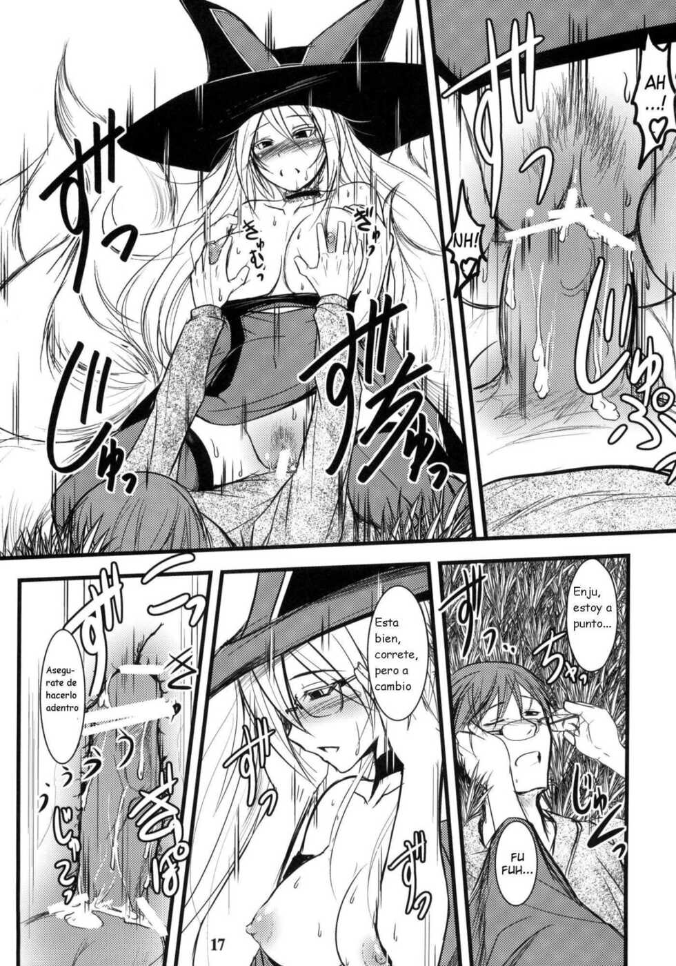 (C79) [Tanmatsu Ijou (BadHanD)] Enju no Mori -Byakko no Mori Gaiden- | Enju's Forest - The White Fox's Forest - Side Story [Spanish] [HENTAI MASTERVILLE] - Page 16