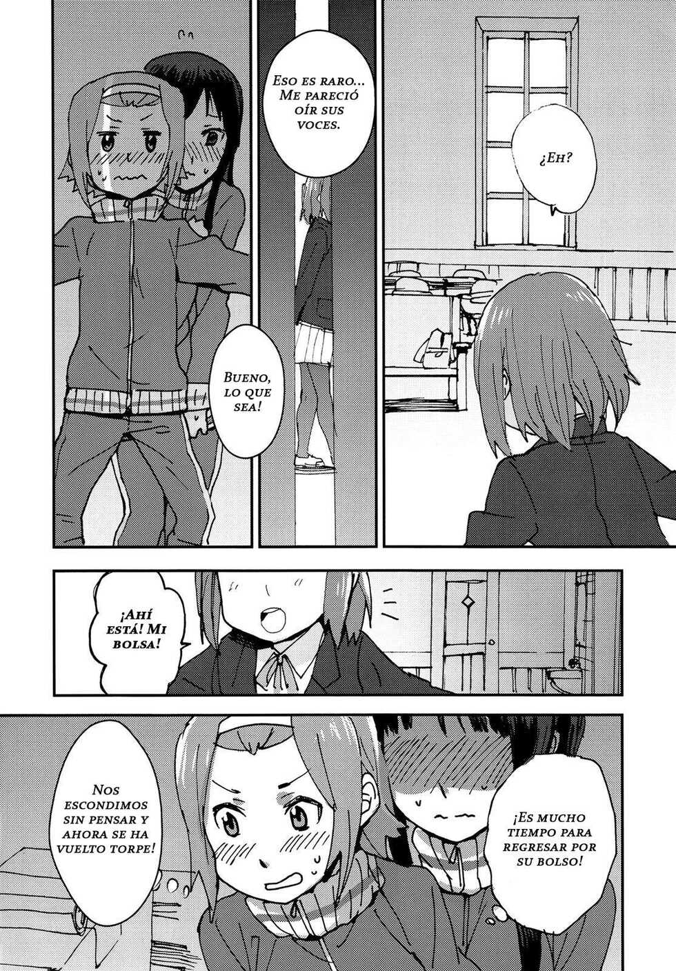 (C87) [Super Sentou, The Shakya (Fukutarou, Oke)] Otona no RitsuMio Hangyaku Hen | MioRitsu for Adults - Rebellion Story (K-ON!)  [Spanish] [Kallen no Fansub] - Page 9