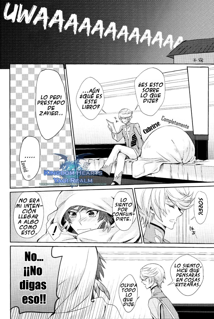 [(Zeals Kitchen Doushi Kenbunroku 2) [Neochijinsei (Yomogi)] I Want To Touch You (Tales of Zestiria) [Spanish] [Kingdom Hearts Yaoi Realm] - Page 10