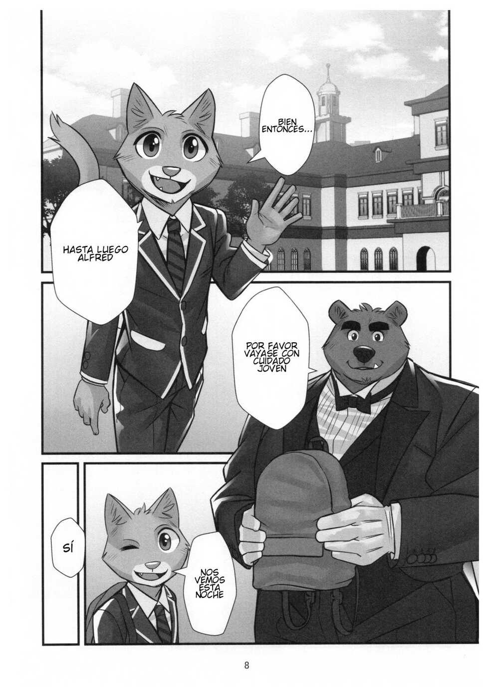 (Kansai! Kemoket 6) [Yuutopia (Oaks)] Kuma Shitsuji Alfred [Spanish] - Page 7