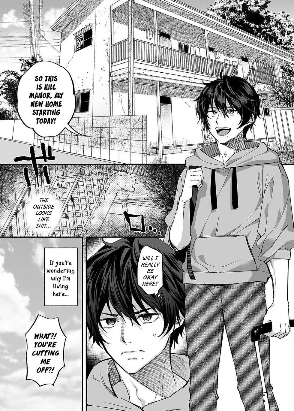 [Mugitoro Karma (Chimple Hotter)] Danshoku Rei no Sumu Apart ~Nonke no Ore ga Mienai Nanika o Hamerarete Mesuiki nanka Suru Wakenai~ | The Apartment in which the Ghost of Sodomy Lives [English] [Non-connoisseur] - Page 2