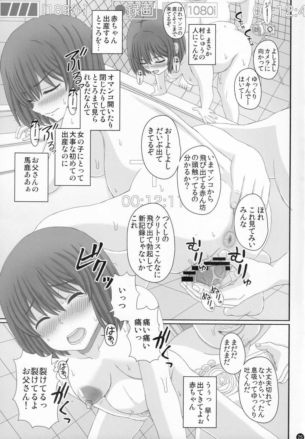 (C99) [Shiawase Kyouwakoku (Shiawase no Katachi)] Oyako Soukan Otou-san no Aka-chan o Ofuroba de Umu made no Watashi no Ninshin Kiroku - Page 24