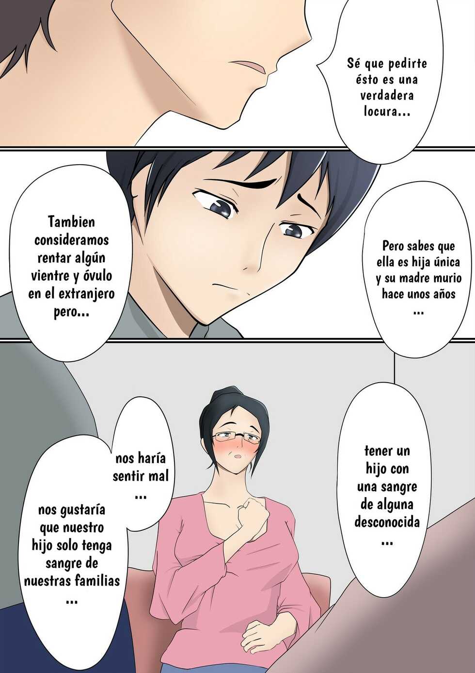 [Pentacle (Shimipan)] Mi no Haha ni Dairi Shussan o Onegai shita Hanashi | Mamá ¿Puedes ser la Sustituta? [Spanish][De Las Cenizas Resurgiremos] - Page 6