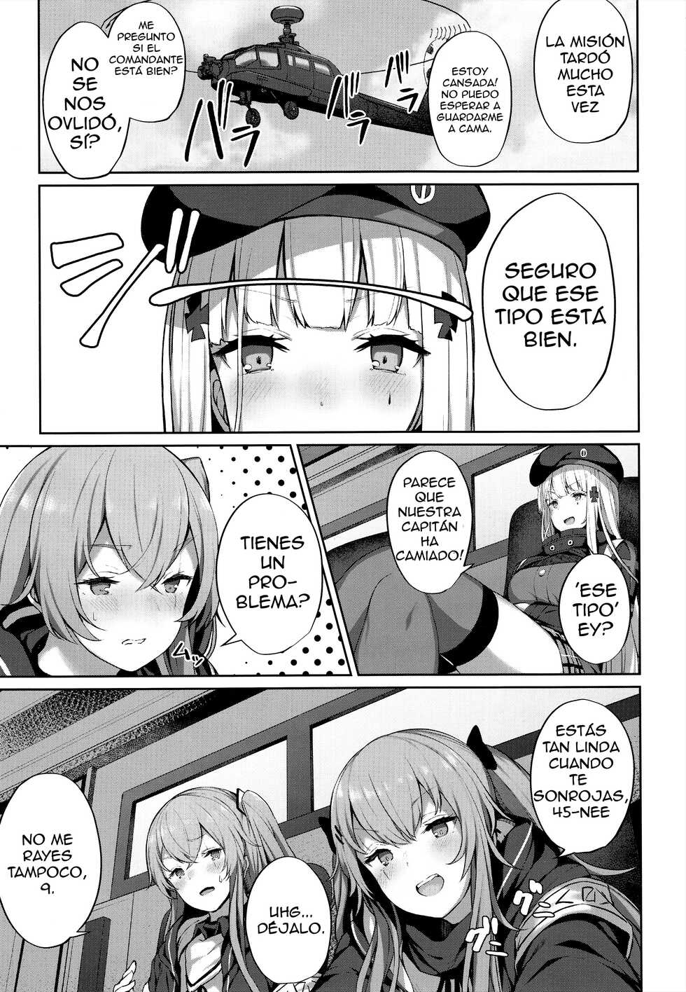 (C96) [Horumon Curry (Tobimura)] Shikikan no Sei dakara (Girls' Frontline) [Spanish] - Page 3