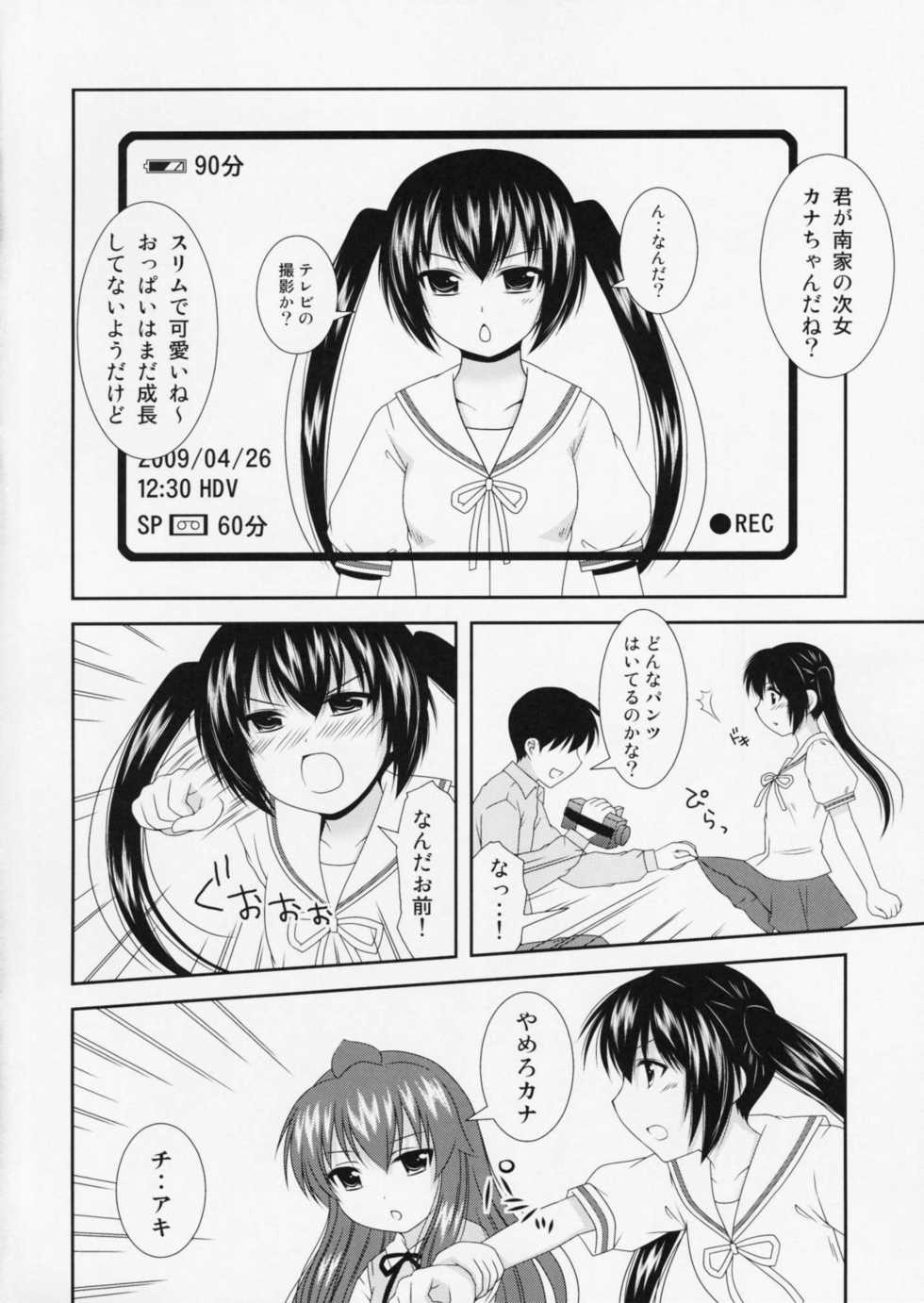 (COMIC1☆3) [Toumei Tsuushin (Hanapin)] Ura san shimai (Minami-ke) - Page 9