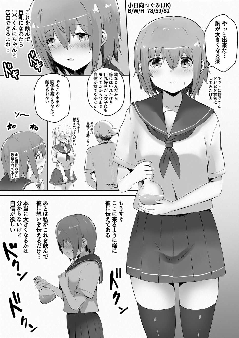 [Teruwo] Kokuhaku suru Tameni Yu Houkyouyaku o Nonda Jimikko-chan ga Taihen na Koto ni Naru Manga [Zenpen] - Page 1