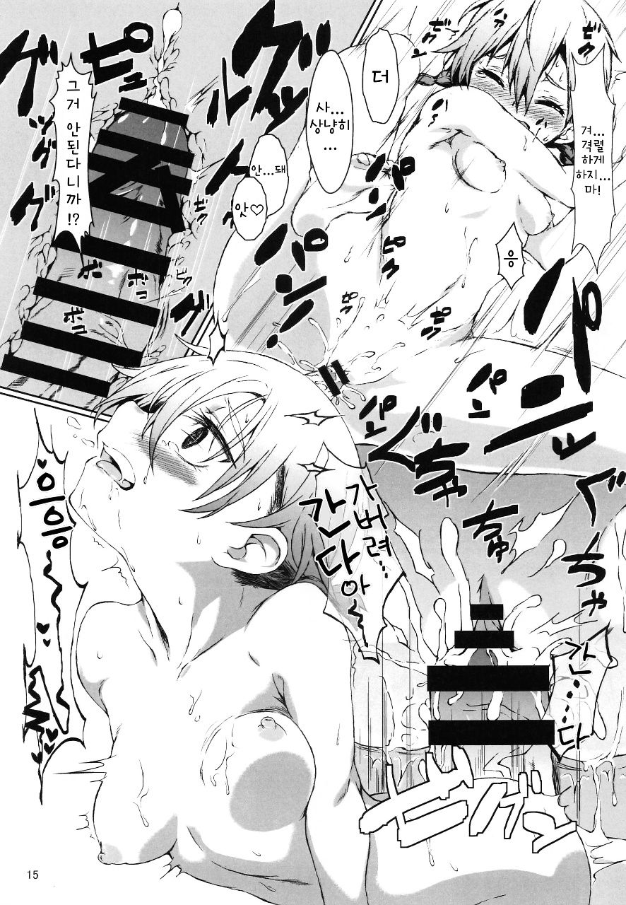 (C96) [Honpou Kishitsu (hojo)] Kominami Asumi wa Kouhai o Ijiru | 코미나미 아스미는 후배를 괴롭힌다 (Bokutachi wa Benkyou ga Dekinai) [Korean] - Page 14