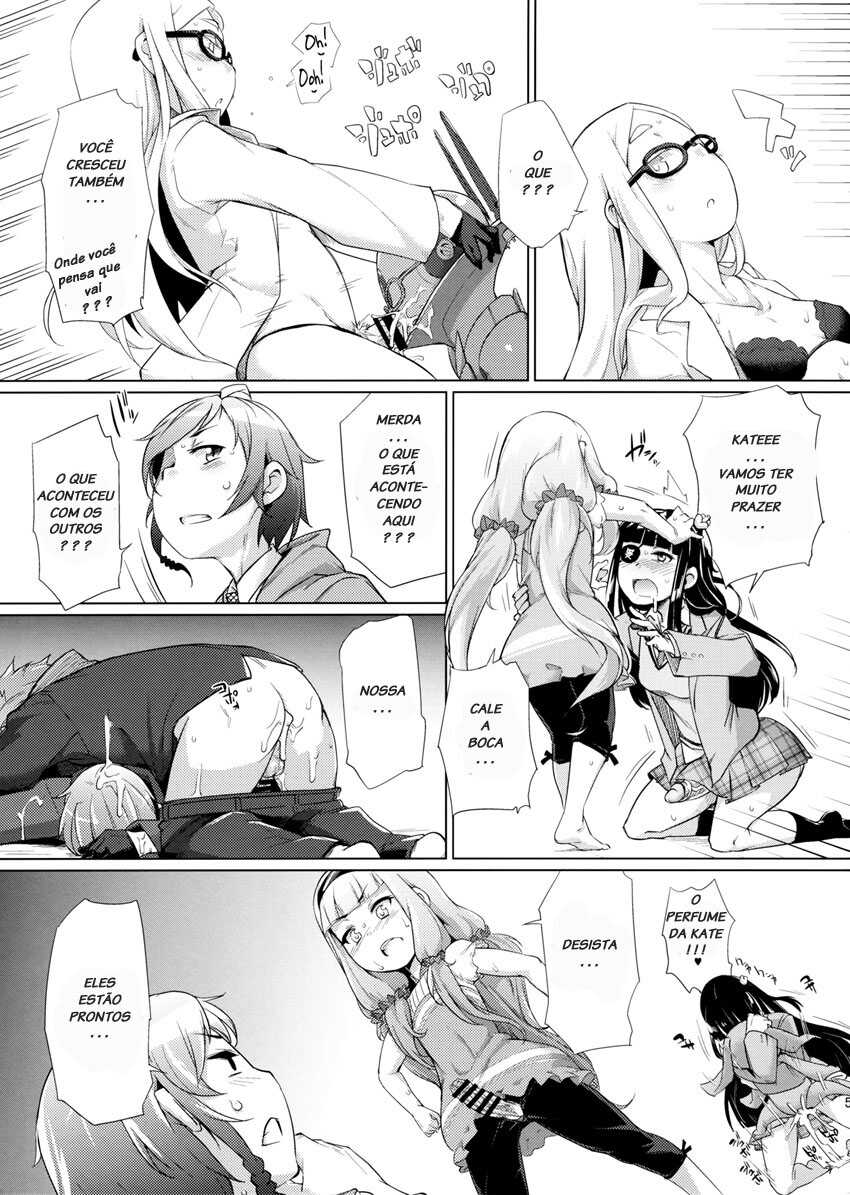 (C86) [Shichimen Soka (Sexyturkey)] Sousui ni Oshiri Ijirareru Hon (Sekai Seifuku ~Bouryaku no Zvezda~) [Portuguese-BR] - Page 4