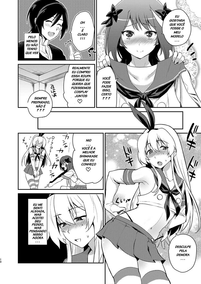 [Kitsune (Tachikawa Negoro)] Otokonoko Sakka ga Genkou Gasshuku o Kaisai Shitara! (Kantai Collection -KanColle-) [Portuguese-BR] [Digital] - Page 9