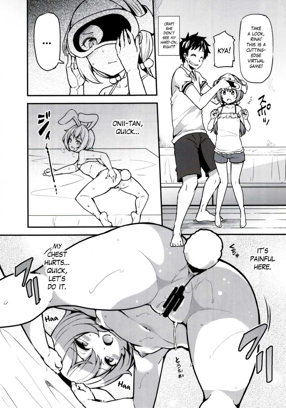 (C90) [Arysuivery (Ayakase Chiyoko, Ayakase Riberi)] Rina to Onii-chan no Ikenai Ojikan | Rina and Onii-chan's Forbidden Time [English] [The Blavatsky Project] - Page 4