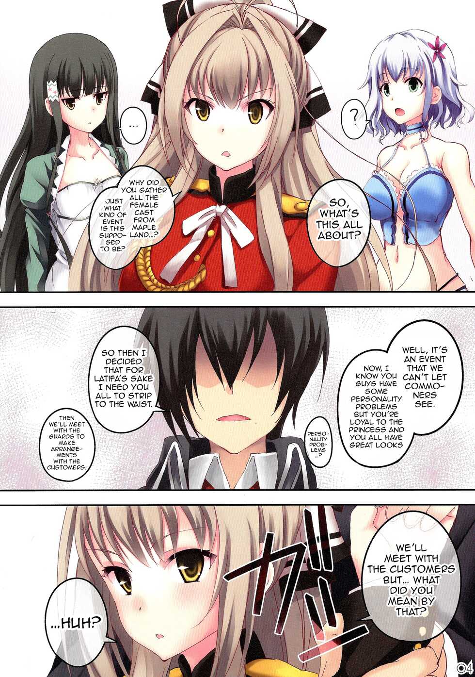 (SC65) [Seven Days Holiday (Shinokawa Arumi, Koga Nozomu)] My Beautiful Dark Deranged Fantasy! (Amagi Brilliant Park) [English] {doujin-moe.us} - Page 4