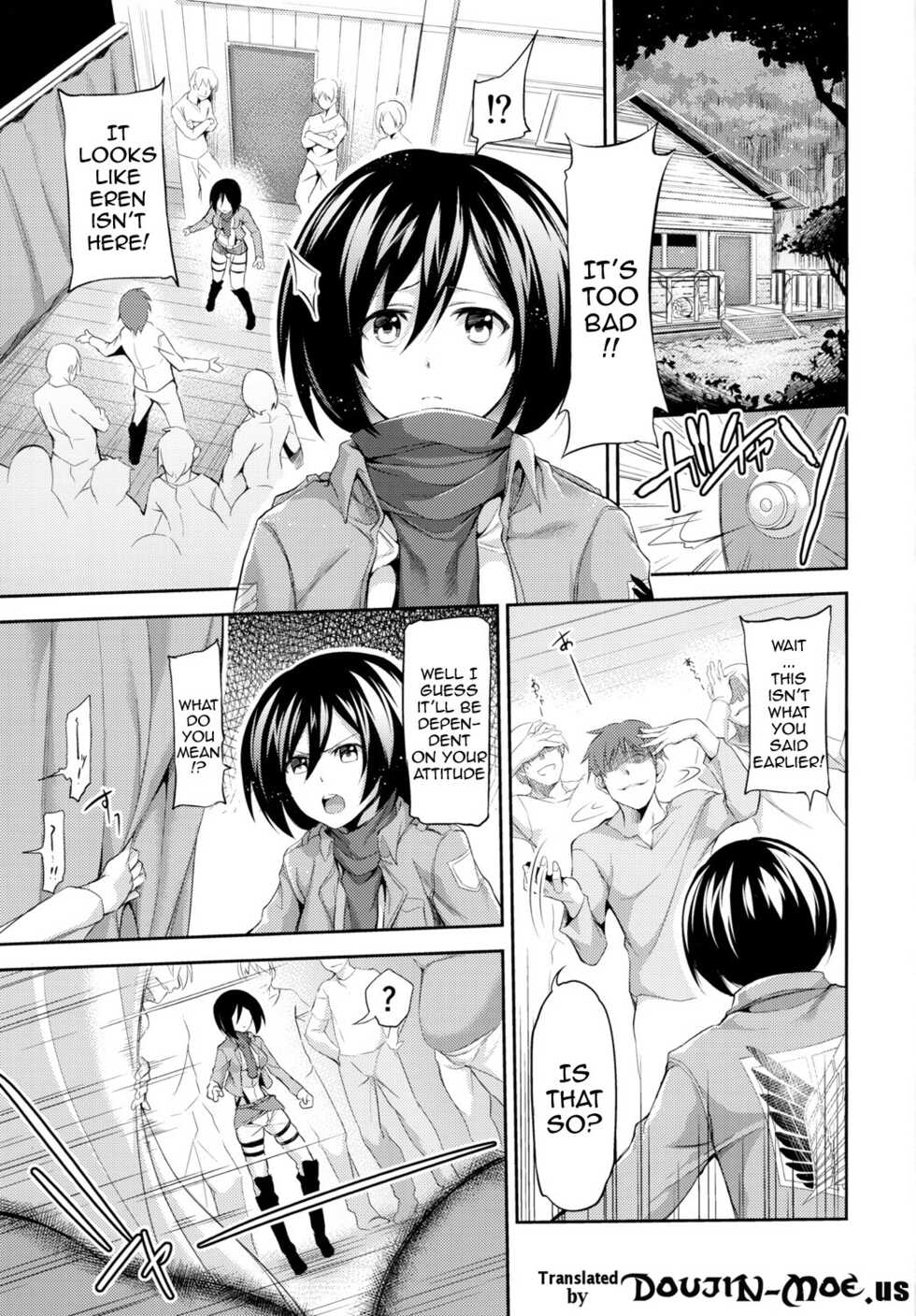 (C84) [Honnou to Yokubou no Gyuutan (Yorisuke)] Intai Kidou Souko | Lewd-Body Activation Warehouse (Shingeki no Kyojin) [English] {doujin-moe.us} - Page 2