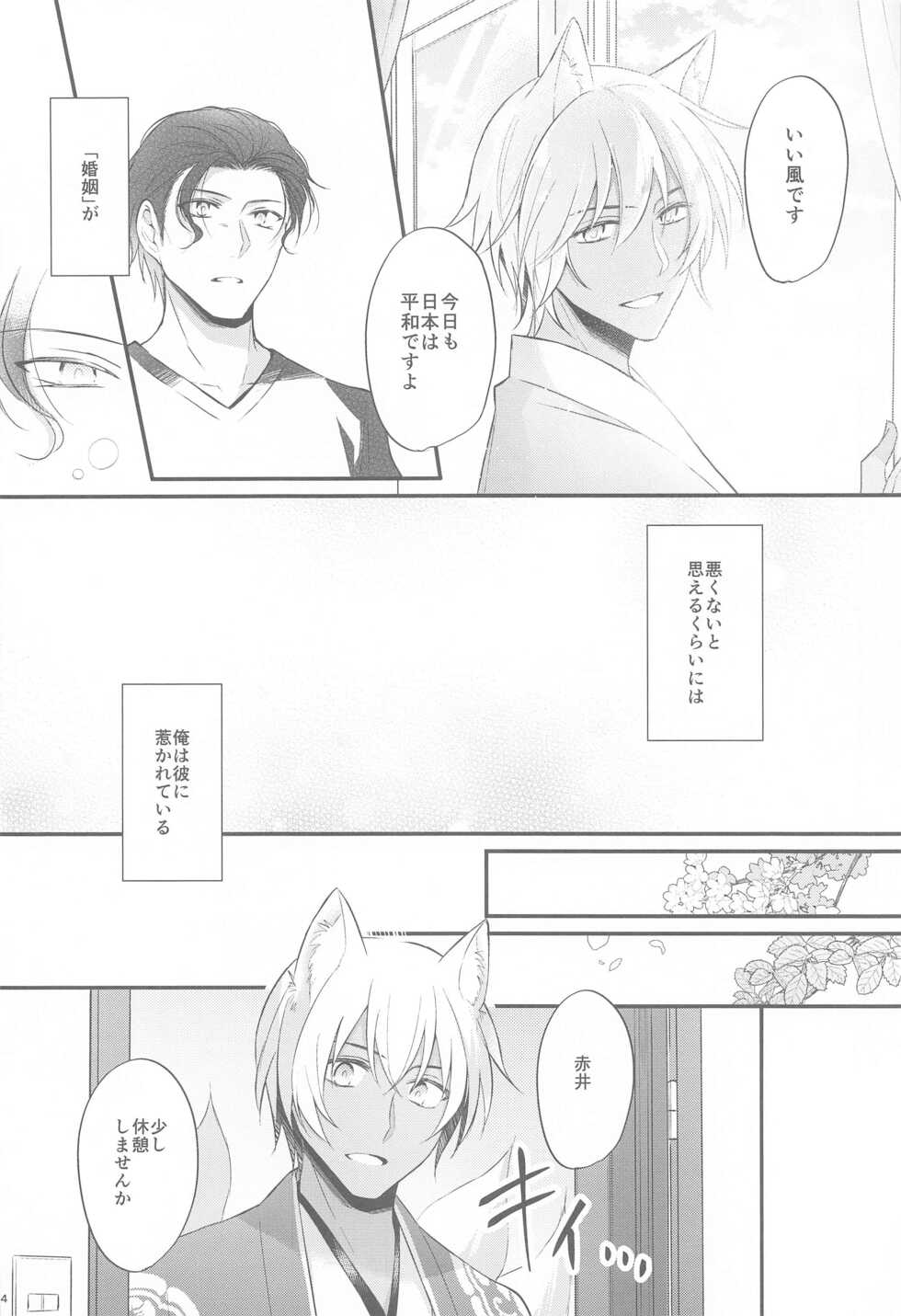 (Sugao no Car Chase DR2021) [no fate (Yuzuriha)] Touto no Kitsune wa Hito ni Koisuru (Detective Conan) - Page 13
