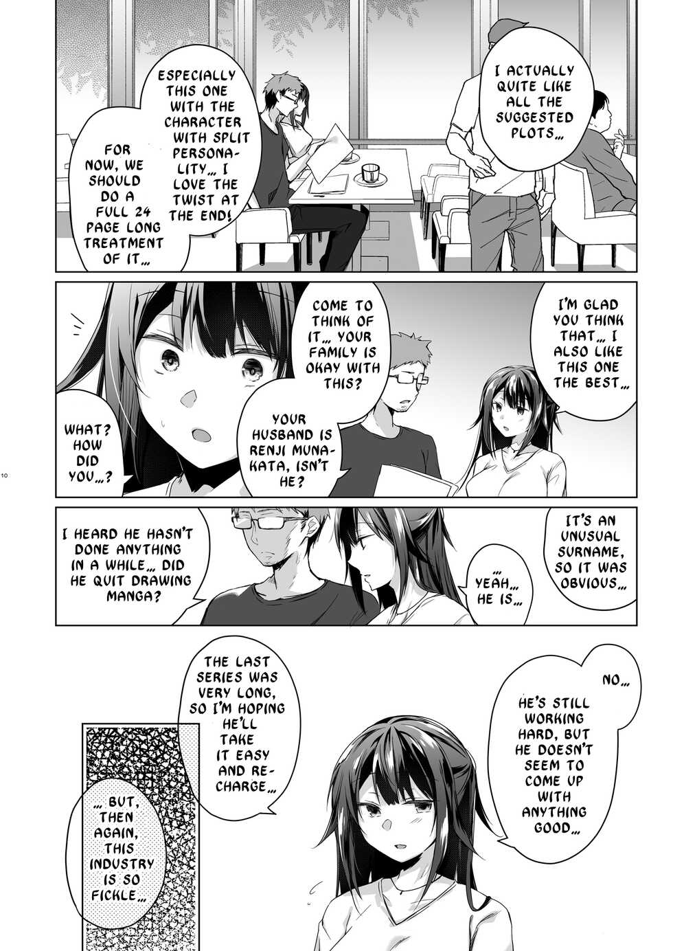 [Hirahira (Hirari)] Doujin Event no Shucchou Henshuubu ni Itta Hi kara Tsuma no Yousu ga... | My wife has been acting weird since the doujin convention… [English] - Page 8