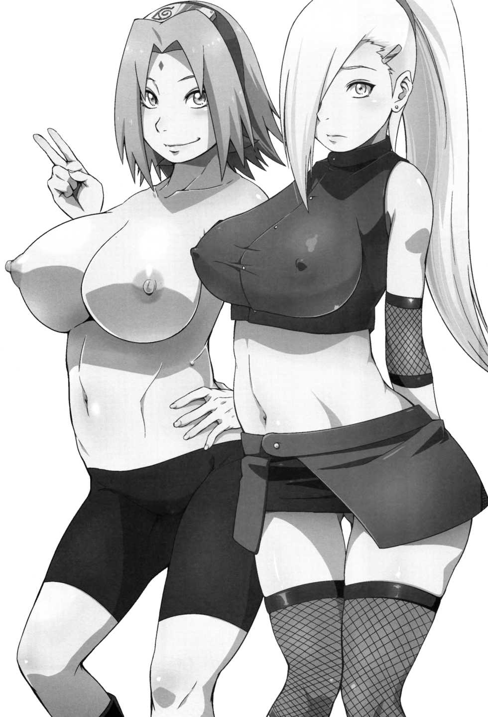 (C92) [Karakishi Youhei-dan Shinga (Sahara Wataru)] Botan to Sakura (Naruto) [Colorized] [Privatov] - Page 2