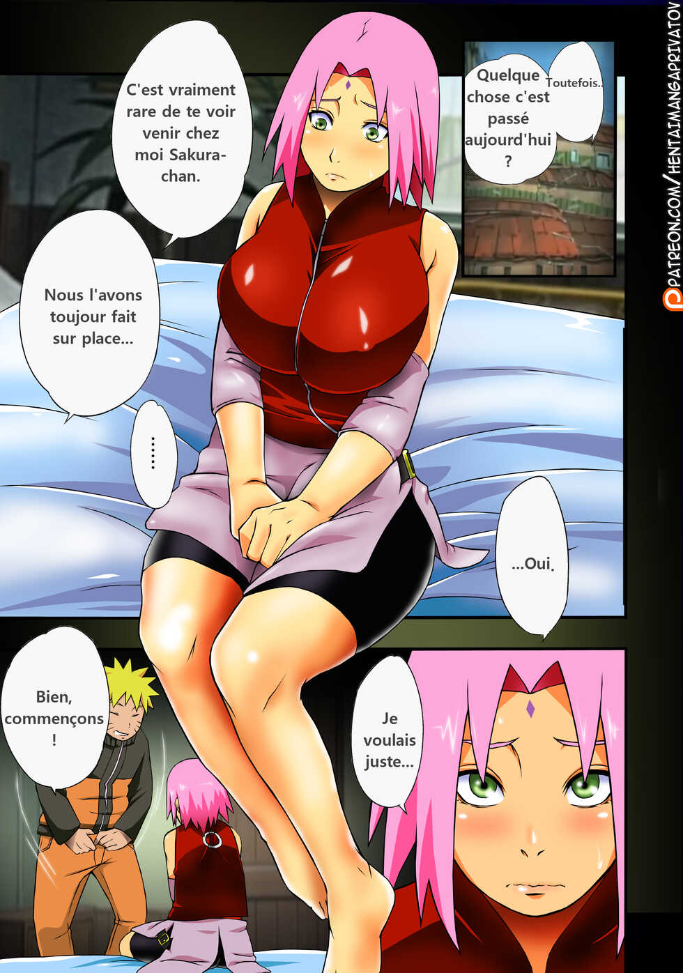 (C92) [Karakishi Youhei-dan Shinga (Sahara Wataru)] Botan to Sakura (Naruto) [French] [Colorized] [Privatov] - Page 4