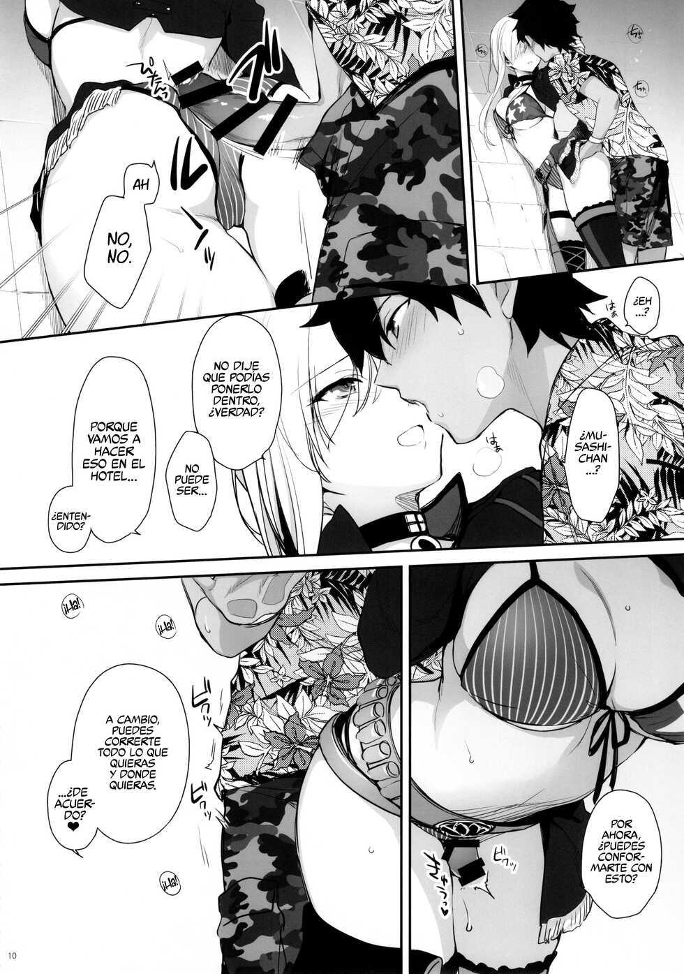 (SC2021 Summer) [Aruheito (Mutsuki)] Netsu no Tomotta Yubisaki de, Kimi no Rinkaku o Nazoru (Fate/Grand Order) [Spanish] [Rakuen Translations] - Page 9
