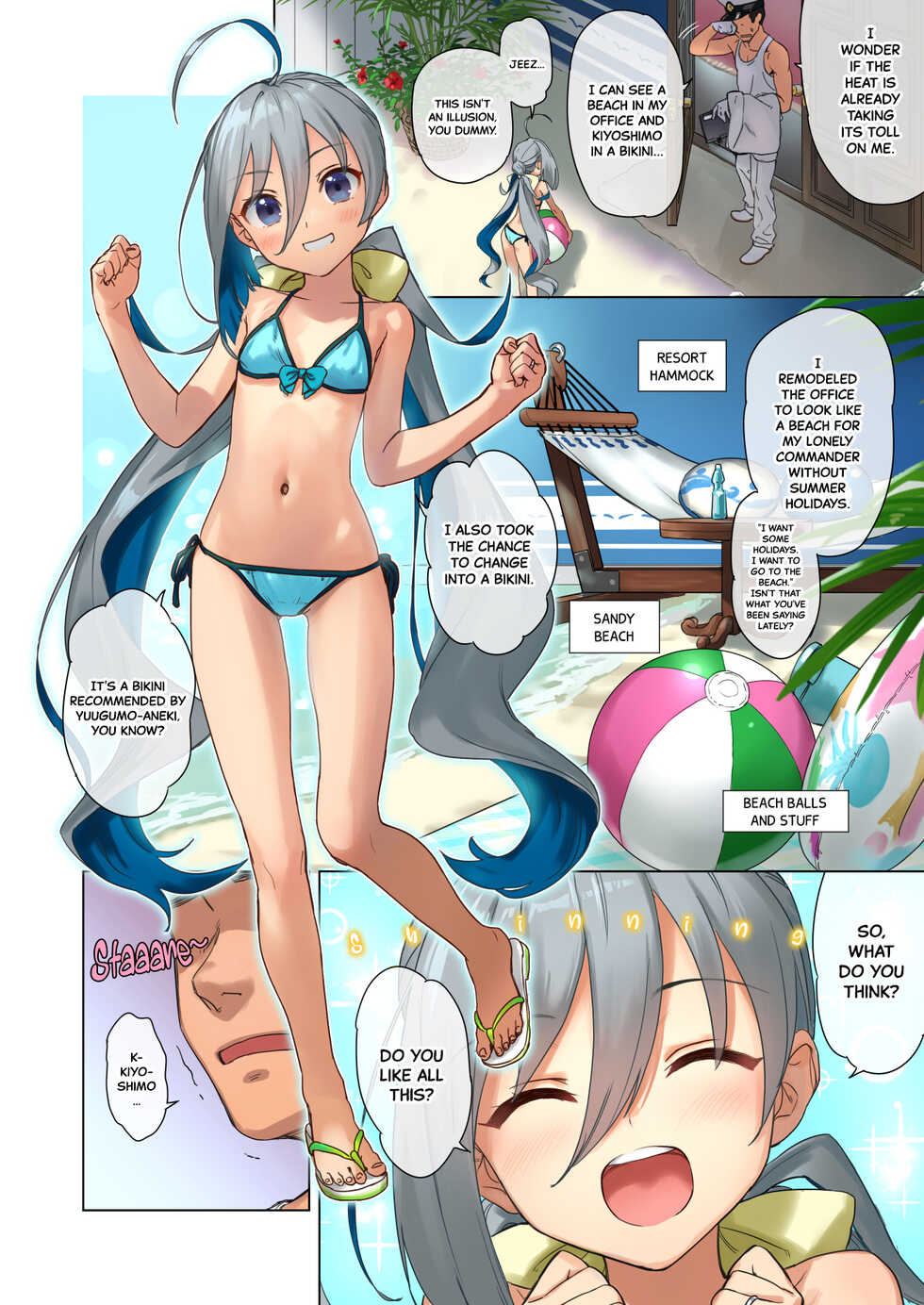 [Ajisaidenden (Kawakami Rokkaku, Takanashi Rei)] Kiyoshimo to Issho ni Vacances Shiyo! | Let's Go On Holiday With Kiyoshimo! (Kantai Collection -KanColle-) [English] [Black Grimoires] [Digital] [2021-07-31] - Page 3