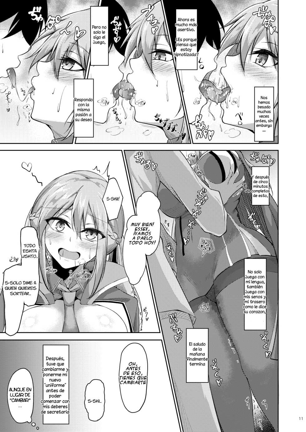 [Gakuen Ketsumeichou (Oriue Wato)] Essex to Akarui Saimin Seikatsu | Una vida de hipnosis alegre con Essex (Azur Lane) [Spanish] [Kuhaku] [Digital] - Page 10