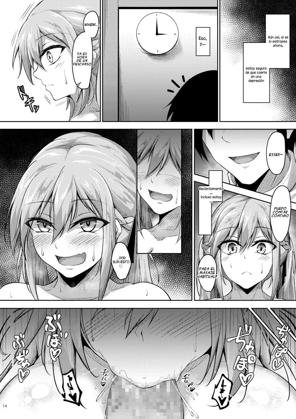 [Gakuen Ketsumeichou (Oriue Wato)] Essex to Akarui Saimin Seikatsu | Una vida de hipnosis alegre con Essex (Azur Lane) [Spanish] [Kuhaku] [Digital] - Page 13
