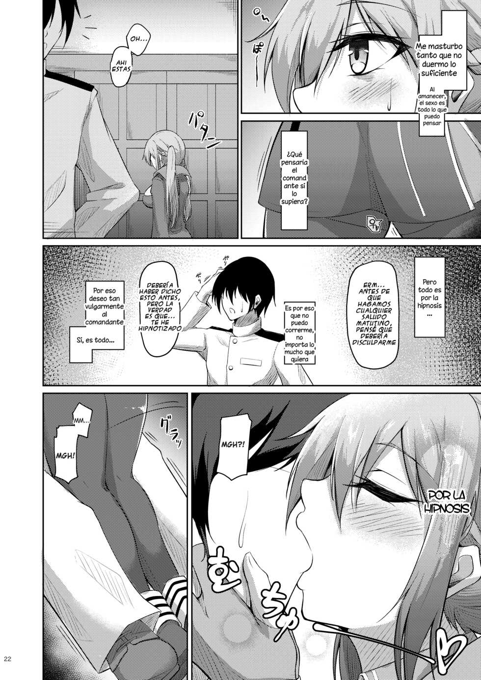 [Gakuen Ketsumeichou (Oriue Wato)] Essex to Akarui Saimin Seikatsu | Una vida de hipnosis alegre con Essex (Azur Lane) [Spanish] [Kuhaku] [Digital] - Page 21