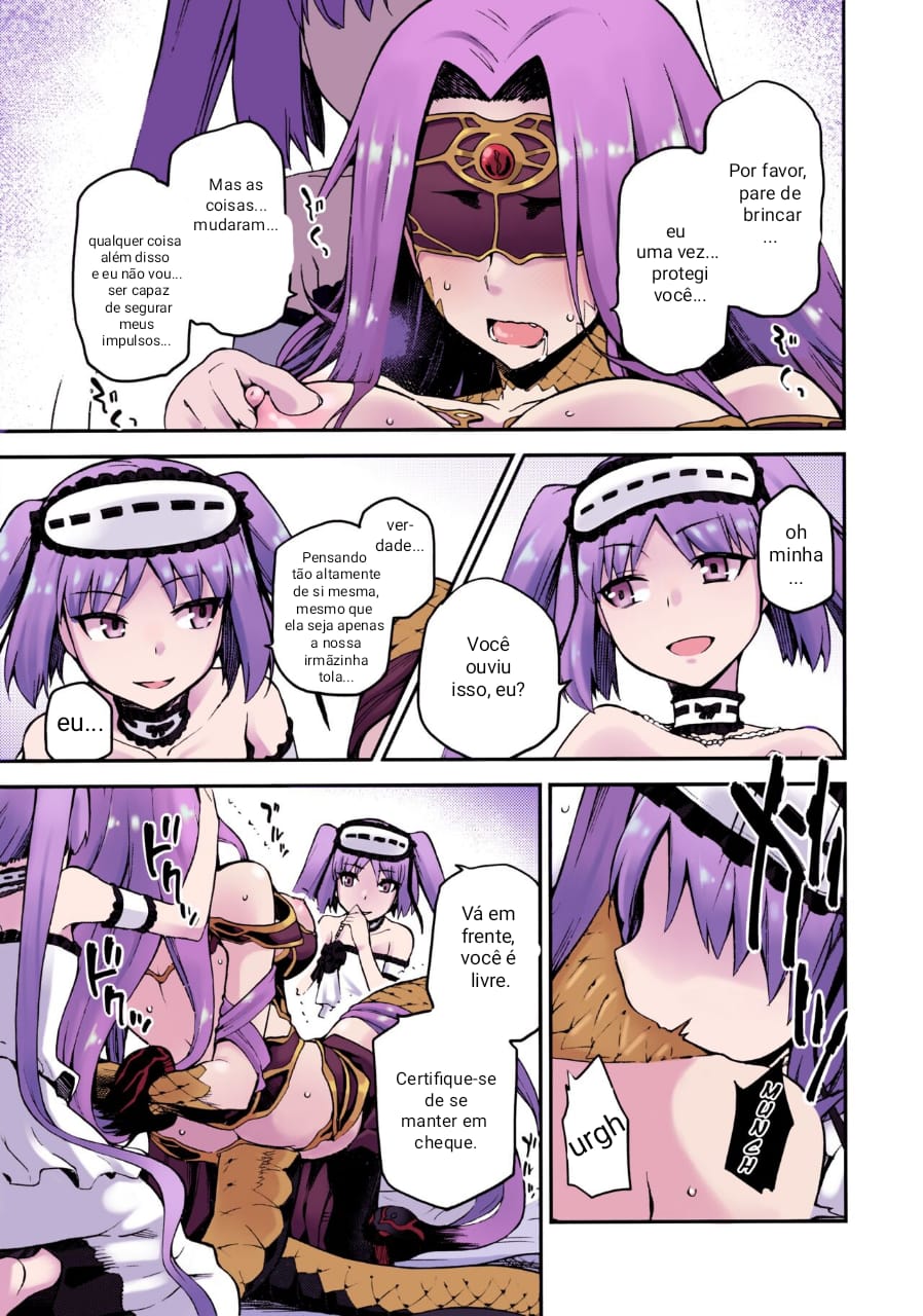 [Jyouren Kishidan (kiasa)] Hebigami no Honnou (Fate/Grand Order) [Portuguese-BR] [Kuri_Scans] [Colorized] [Decensored] - Page 6