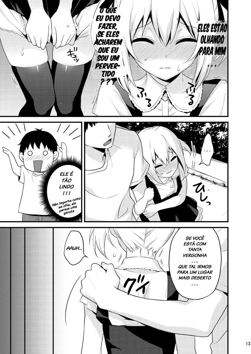 [Onsoku Ebifly (Lew)] Kawaii Otouto wa Onii-chan no Tame ni Imouto ni Narubeki! 1-2 [Portuguese-BR] [Decensored] - Page 34
