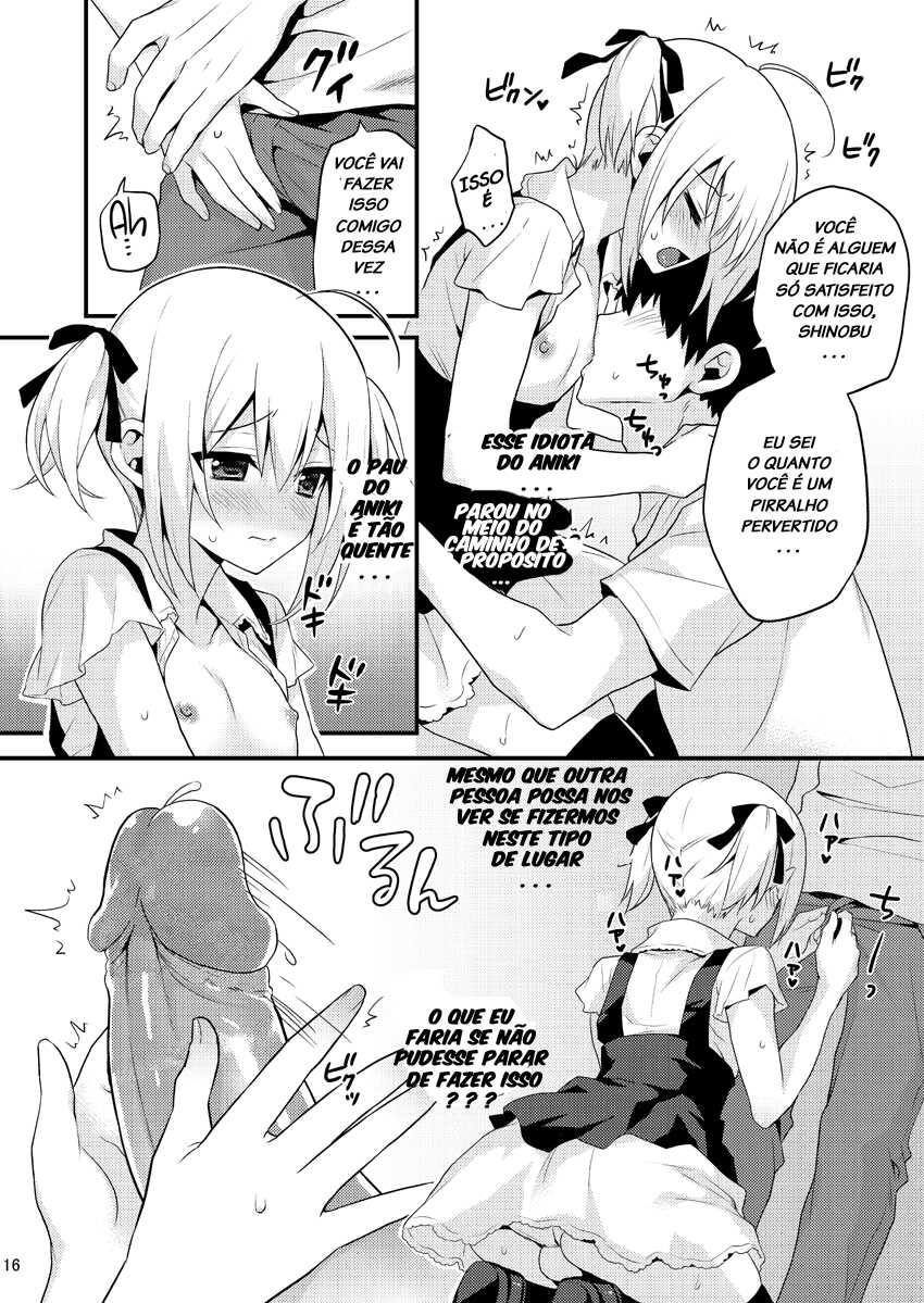 [Onsoku Ebifly (Lew)] Kawaii Otouto wa Onii-chan no Tame ni Imouto ni Narubeki! 1-2 [Portuguese-BR] [Decensored] - Page 37