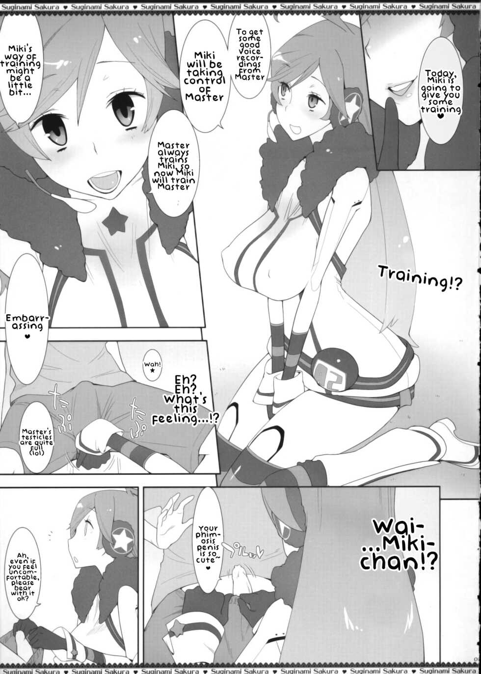 (C77) [Suginami Sakura (Ogata Mamimi)] Miki-chan no Master Shibori (VOCALOID) [English] - Page 4
