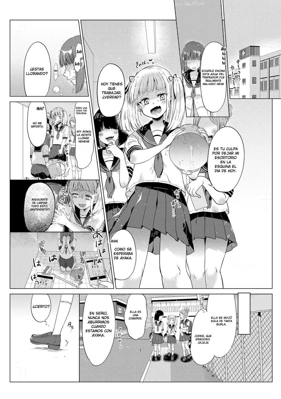 [Circle Mitsuhagane (Menu.)] Hairanhi no Mesugaki JC Ayaka-chan ~Kankin → Tanetsuke Rape no Matsuro~ | Schoolgirl Aya-chan's Ovulation Day ~Confinement Leads To Fucking Raw~ [Spanish] - Page 2