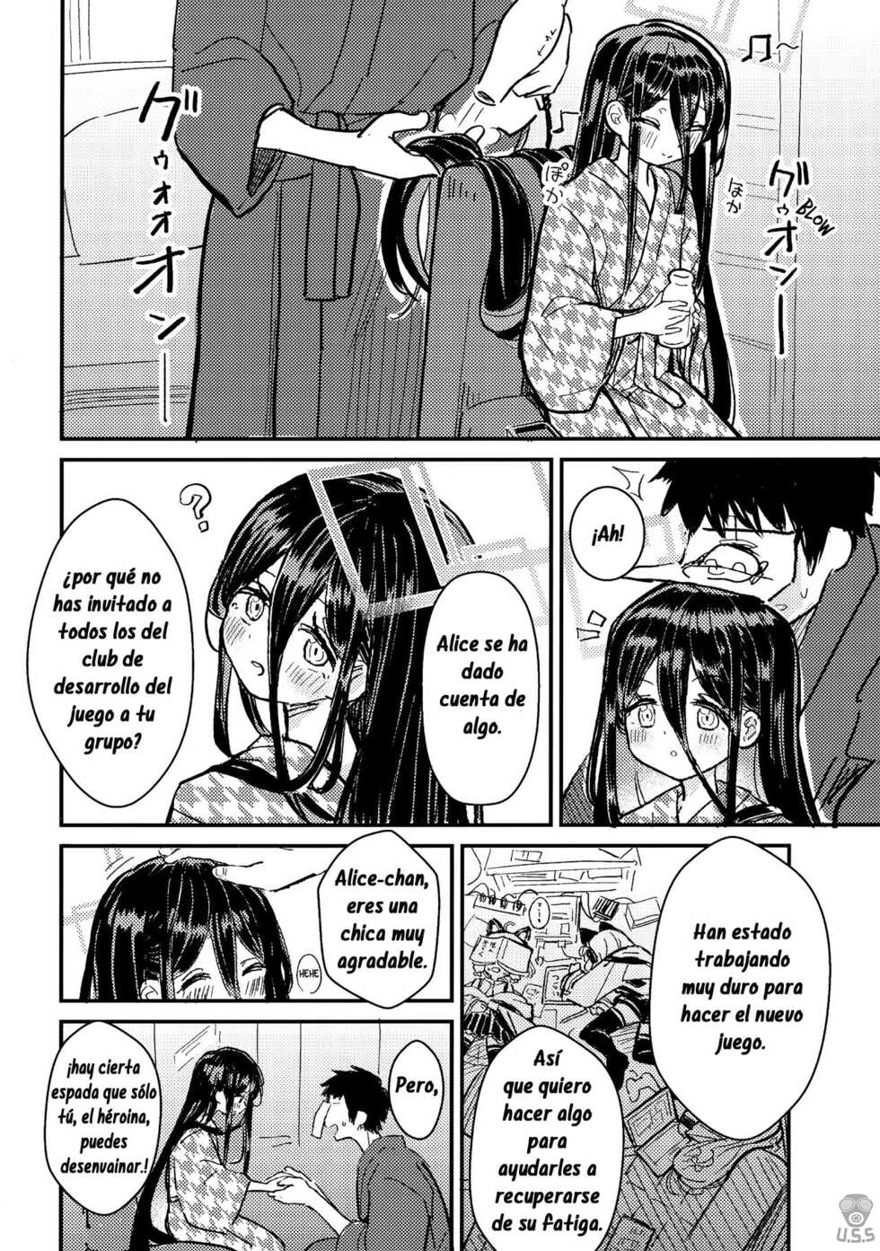 (C99) [Fatima Cigarette (Daki Makura)] Sensei no Aka-chan Milk wa Alice no Jinkou Shikyuu de Atatamemasu! | Teacher's Baby Milk Is Warming Alice's Artificial Uterus! (Blue Archive) [Spanish] - Page 3