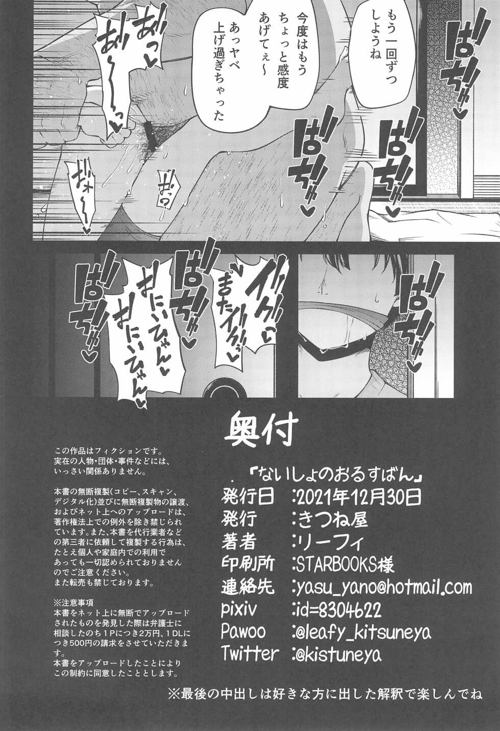 (C99) [Kitsuneya (Leafy)] Naisho No Orusuban (Hajimete no Orusuban) - Page 30