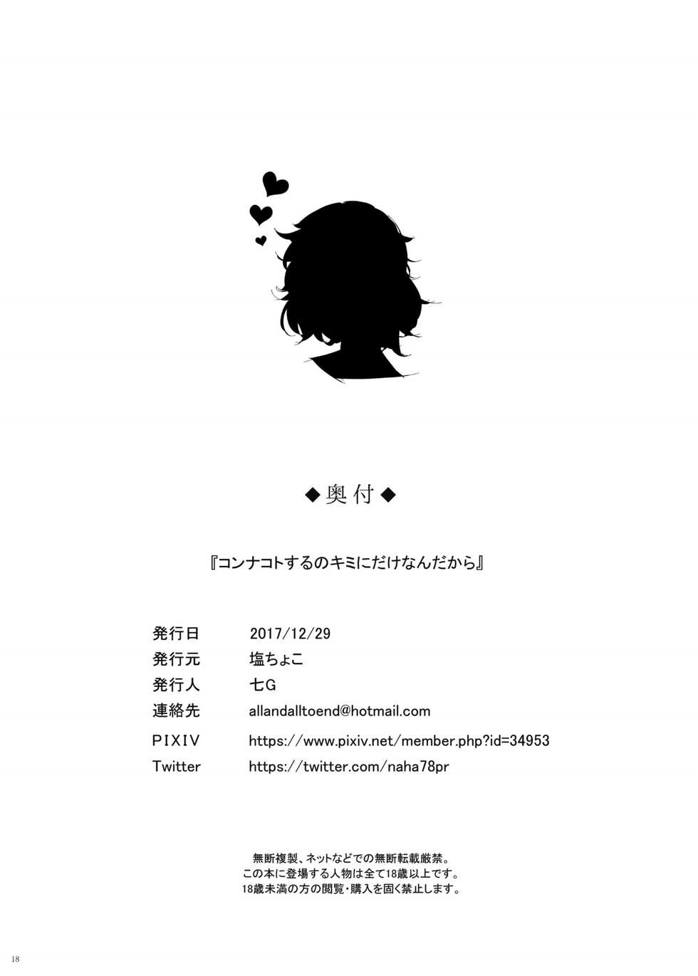 [Salt choc (Nana G)] Konna Koto Suru no Kimi ni dake nan dakara | Doing This is Just for You (Persona 5) [English] [head empty] [Digital] - Page 18